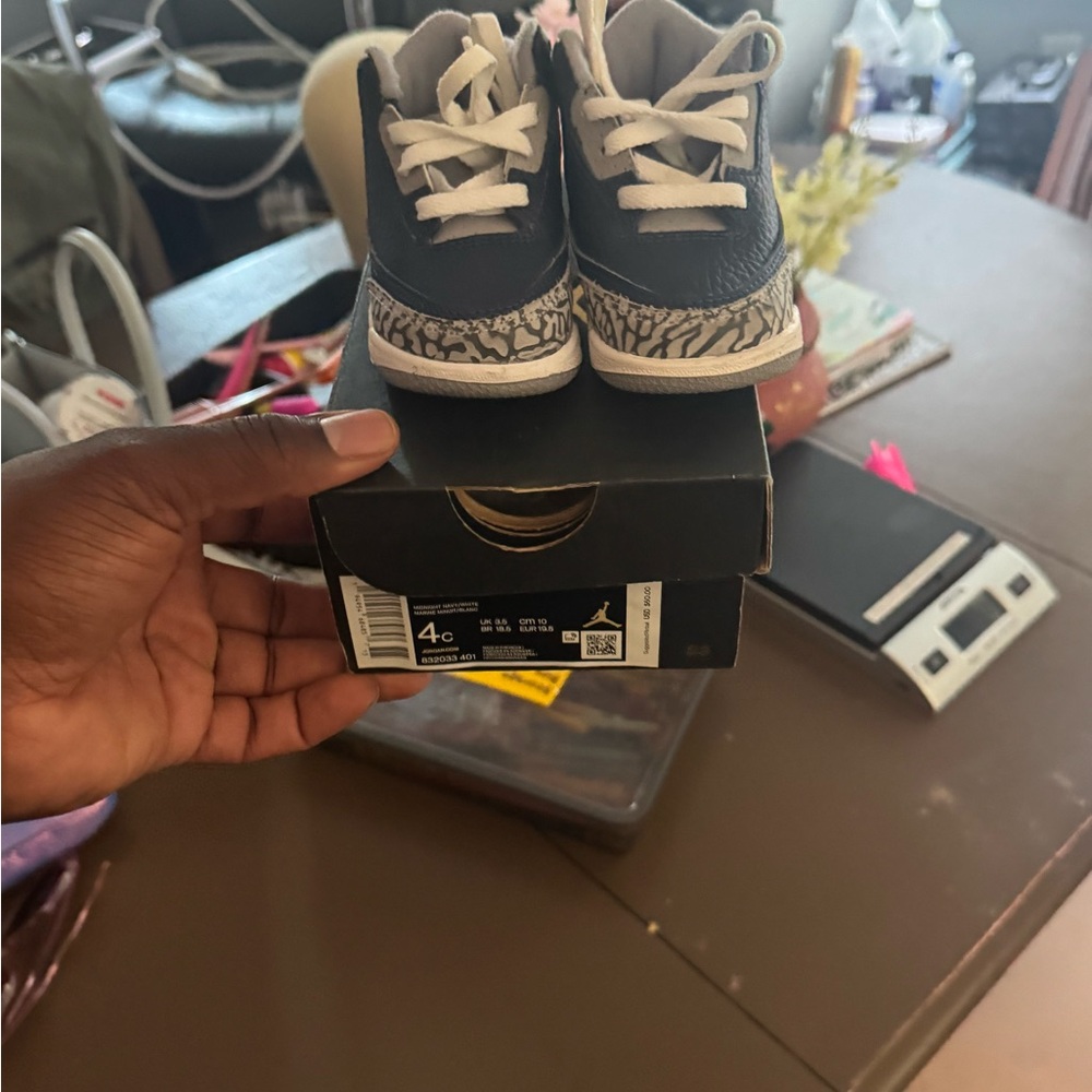 Jordan Kids Black and White Sneakers